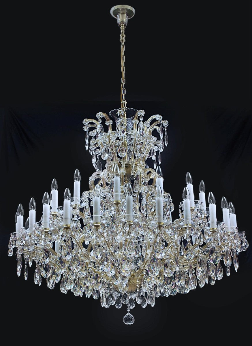 36 flames Maria Theresa crystal chandelier with crystal almonds