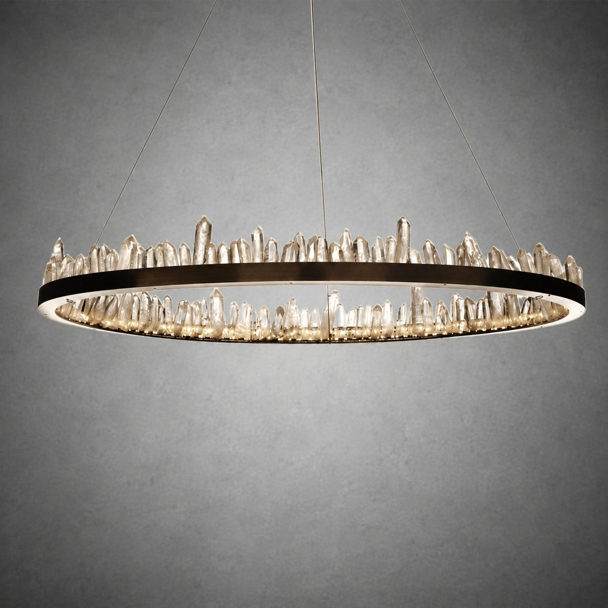 Geode  Quartz Crystal Ring Chandelier