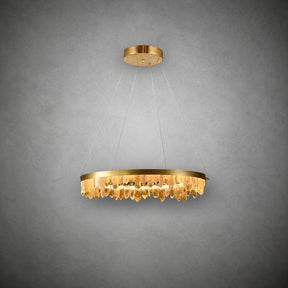 Geode  Quartz Crystal Ring Chandelier