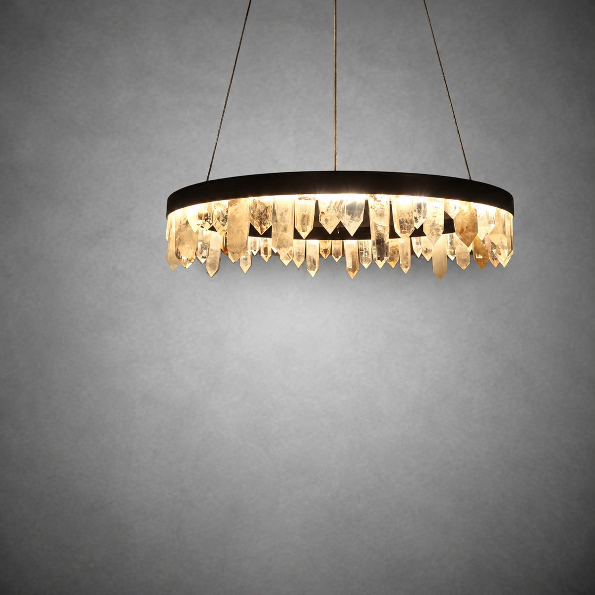 Geode  Quartz Crystal Ring Chandelier