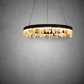 Geode  Quartz Crystal Ring Chandelier