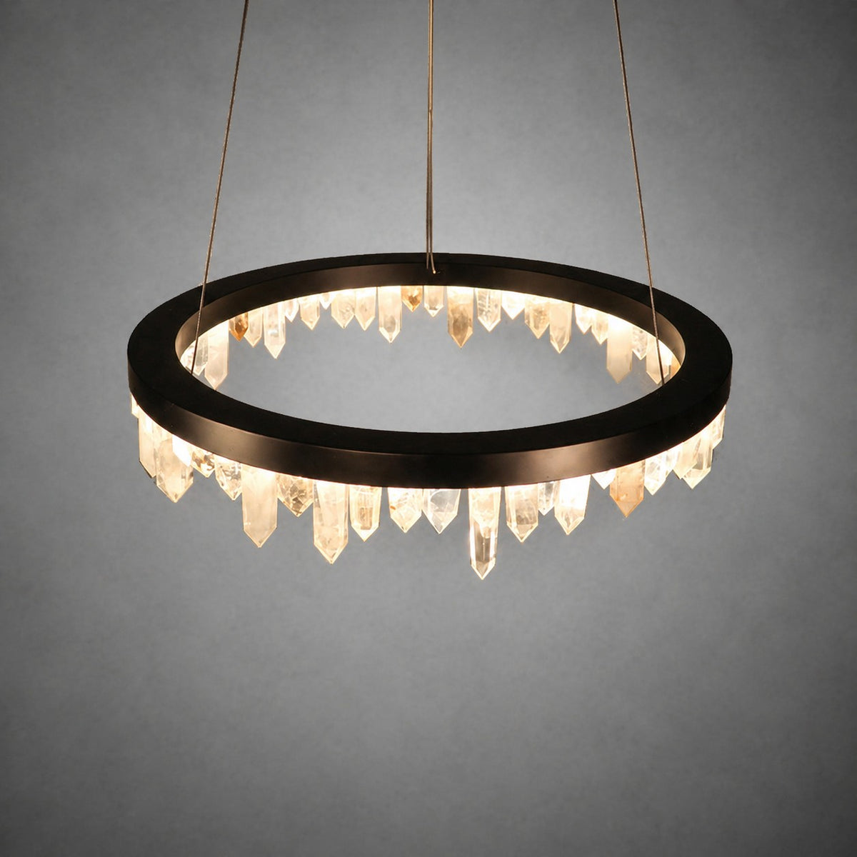 Geode  Quartz Crystal Ring Chandelier