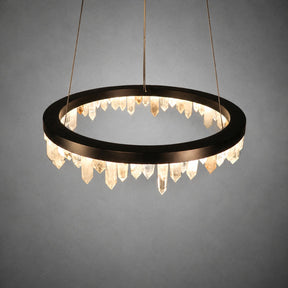 Geode  Quartz Crystal Ring Chandelier