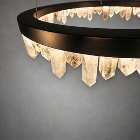 Geode  Quartz Crystal Ring Chandelier