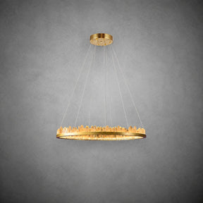 Geode  Quartz Crystal Ring Chandelier