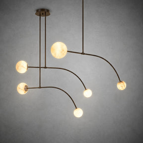 Arc Orb Alabaster Pendant Light
