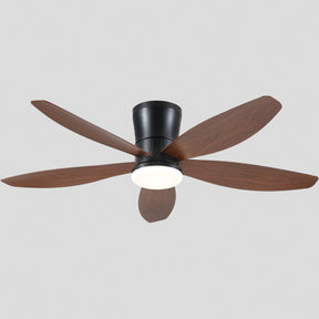 Indoor/Outdoor Recessed Black Ceiling Fan Light