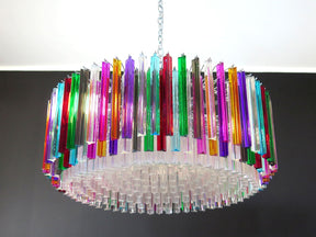 Murano Glass Chandelier – Triedri Round – 391 prisms – Multi