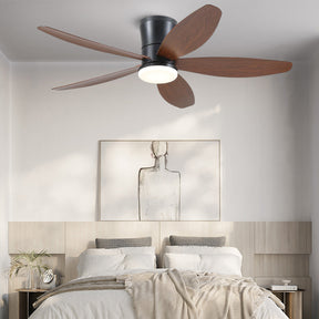 Indoor/Outdoor Recessed Black Ceiling Fan Light