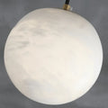 Merlin Modern Luxury Alabaster Ball Pendant Light, Island Mini Pendant Light