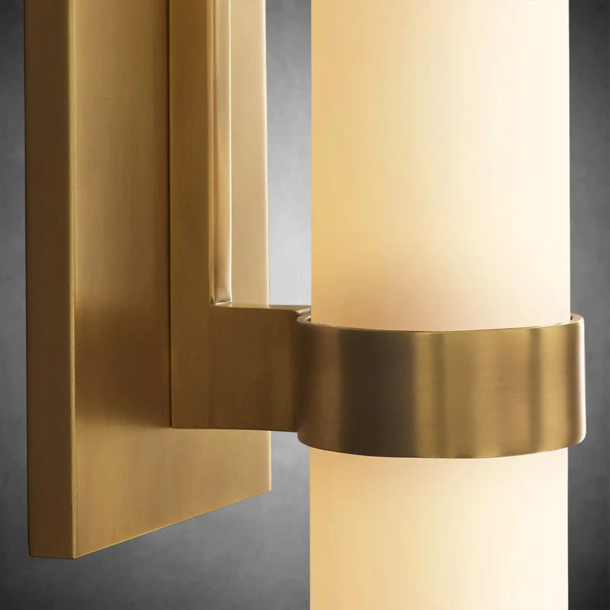 Nova Milk Glass Sconce – Art Deco Brass Bronze Nickel