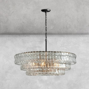 Ghiaccio Round Glass Chandelier