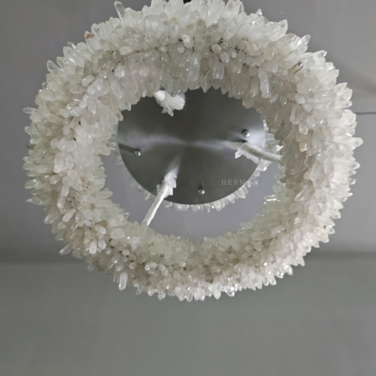 Geode  Round Quartz Crystal Chandelier
