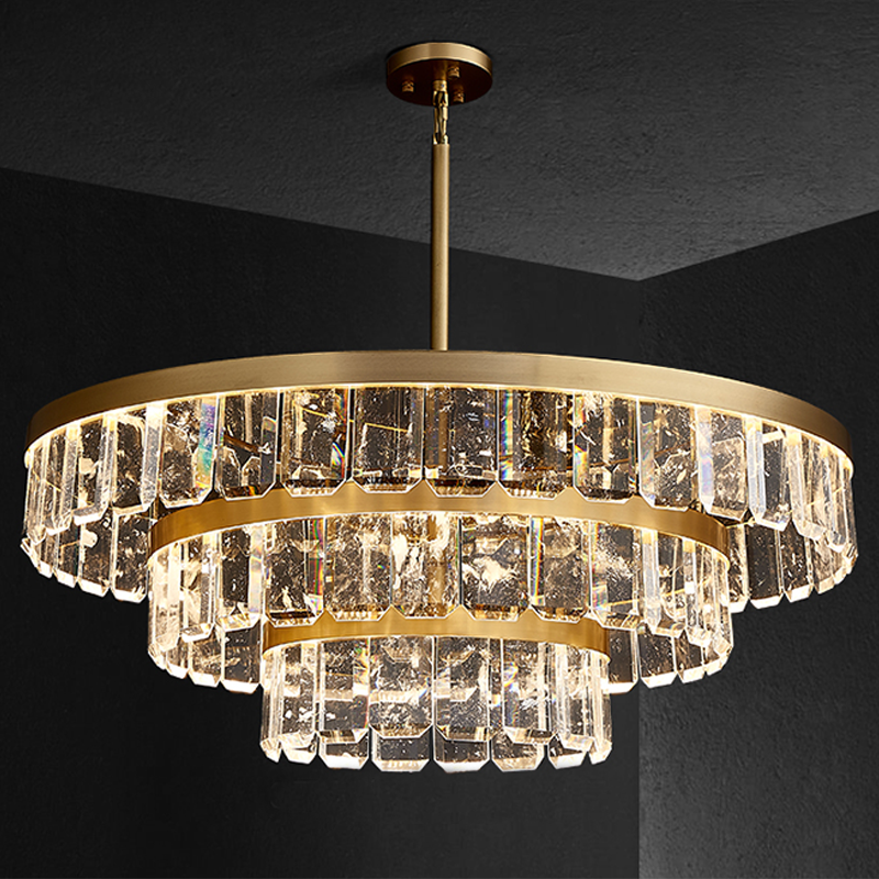 Rebecca Postmodern Multi Tier Crystal Chandelier - Merlin Lamps