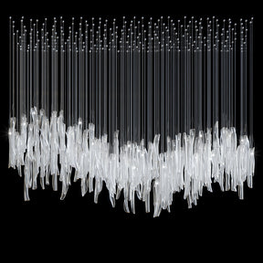 Luméa Organic Glass Tube Cluster Chandelier