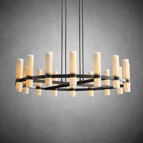Nova Round Milk Glass Chandelier