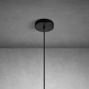 Spherical marble single pendant light