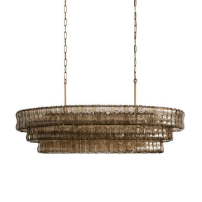 Ghiaccio Glass Oval Chandelier