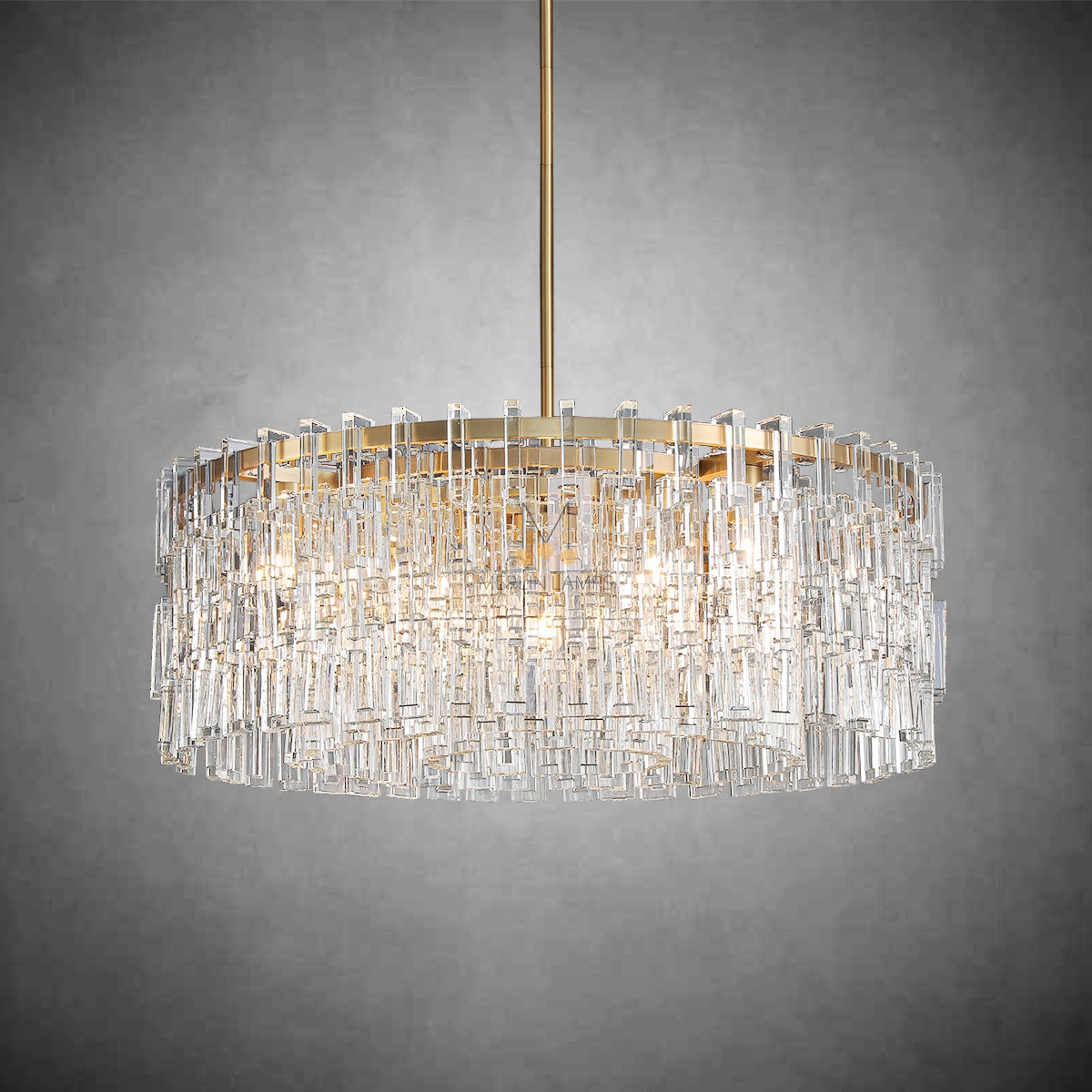 Melody K9 Crystal Round Chandelir for Living Room Bedroom, Kitchen Island