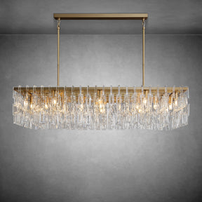 Melody K9 Crystal Rectangular Chandelir for Dining Room Kitchen Island