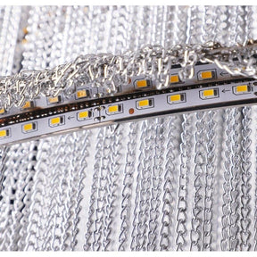 Alisa Luxury Aluminum Chain Tassel Ring Multilayer Chandelier
