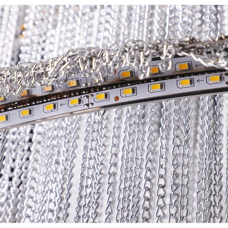 Alisa Luxury Aluminum Chain Tassel Ring Multilayer Chandelier