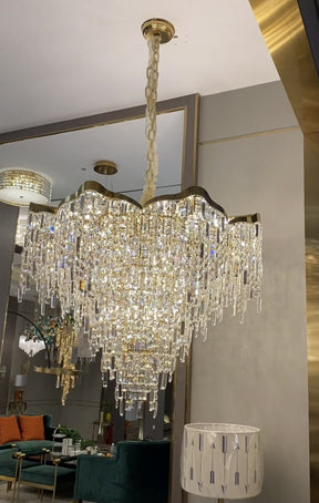 Crystal Tassel Chandelier Set For Living Room/Dining Room and Bedroom