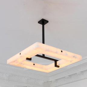 Glacera Square Alabaster Chandelier - Merlin Lamps