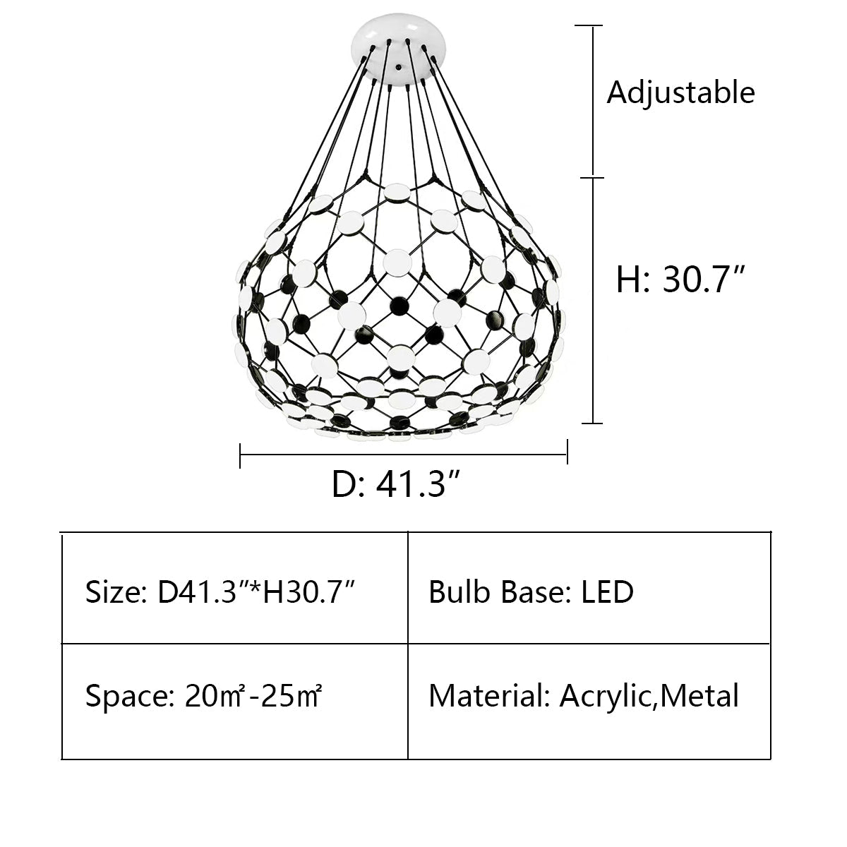 Modern Basket Chandelier for Living/Dining Room