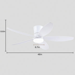 Indoor/Outdoor Recessed Black Ceiling Fan Light
