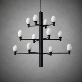Ramo Alabaster Large Black Chandelier