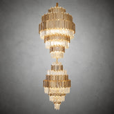 Pioggia Crystal Duo Chandelier