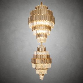 Pioggia Crystal Duo Chandelier