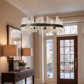 Lyra Round Glass Chandelier