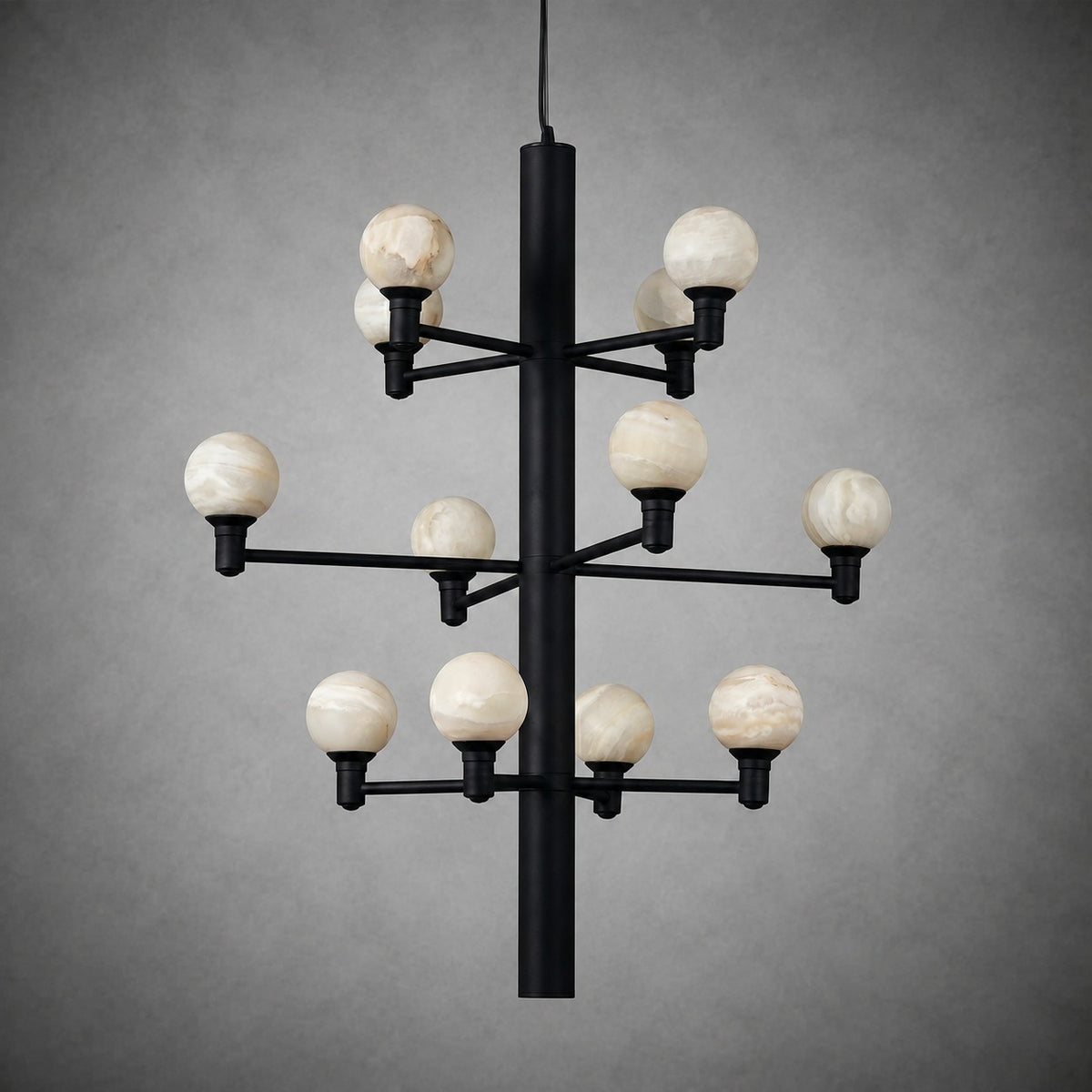 Ramo Globe Black Alabaster Chandelier