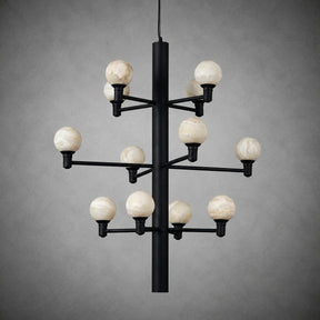 Ramo Globe Black Alabaster Chandelier