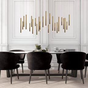 Bellini Rectangular Tubular Pendant Light Chandelier - Merlin Lamps