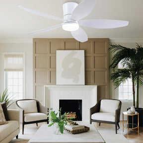 Indoor/Outdoor Recessed Black Ceiling Fan Light