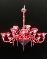 High Quality 18 Lights Mille Nunits Bacara Chandelier Red Crystal Lighting