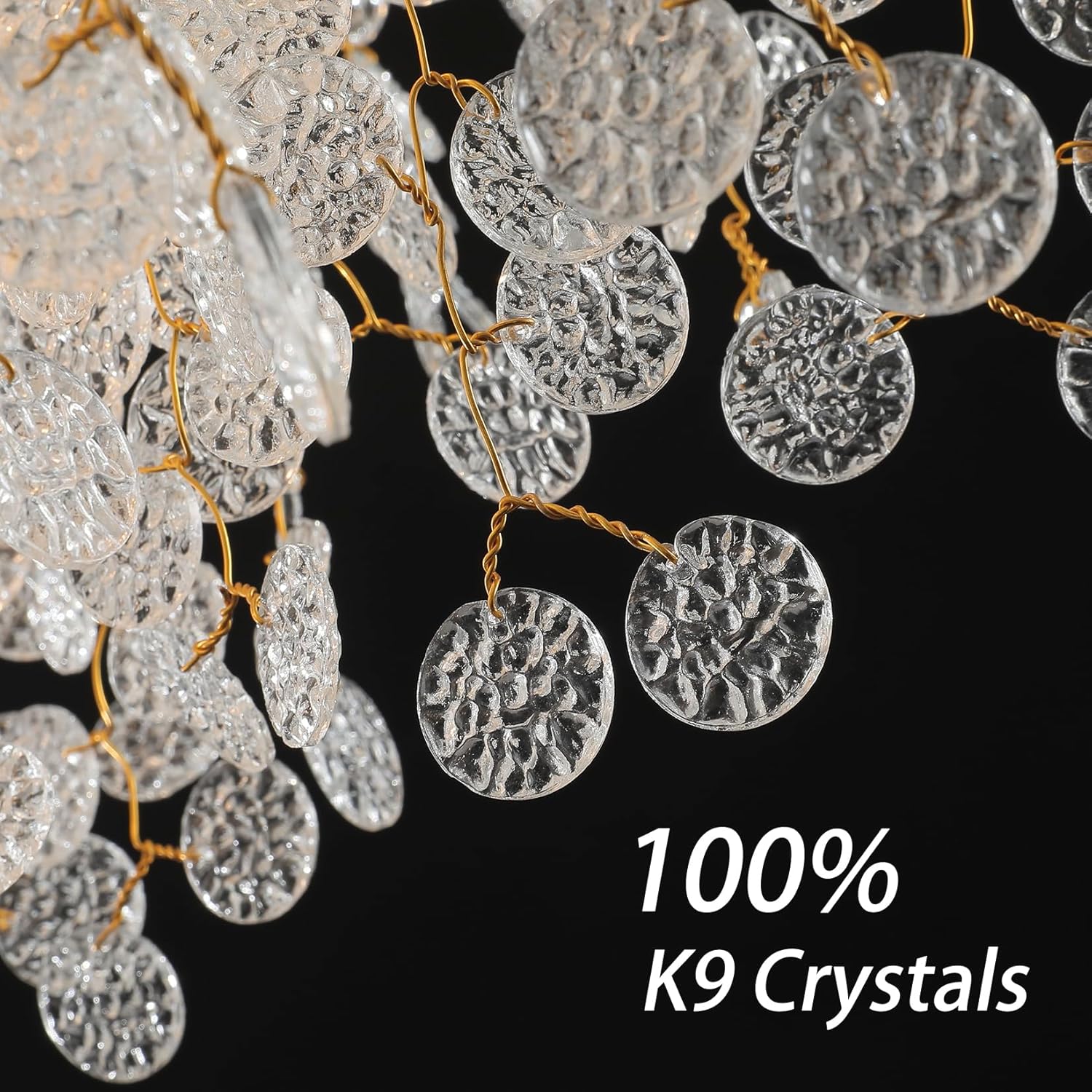 YUYI 47" Gold Tree Branch Modern Crystal Chandelier