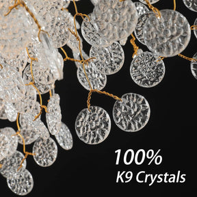 YUYI 47" Gold Tree Branch Modern Crystal Chandelier