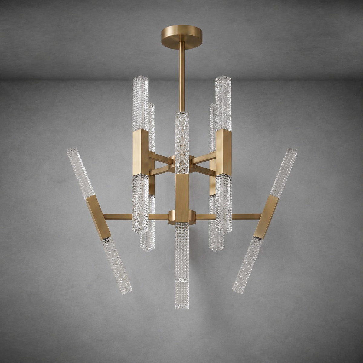 Siro Crystal Glass Pendant Light 27.8"