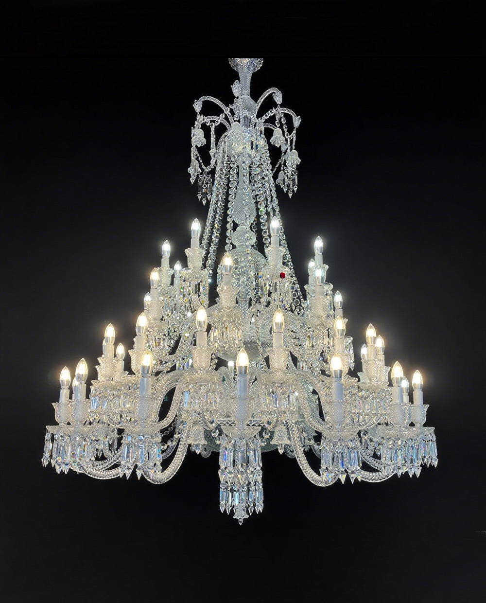 48 Lamps Elegant Zenith Bacara Crystal Chandelier for Big Living Room