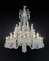 48 Lamps Elegant Zenith Bacara Crystal Chandelier for Big Living Room