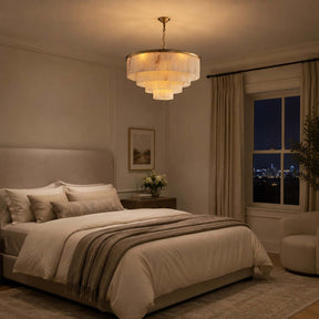 Camron Luxury 4 Tier Selenite Chandelier