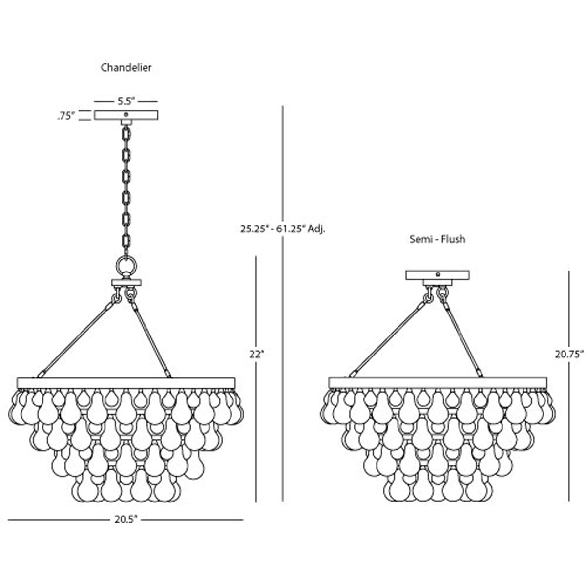 Eamon Modern Chandelier 20.5''W