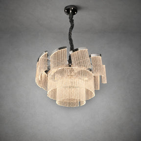 Prismata Crystal Modern Sculptural Ring Chandelier