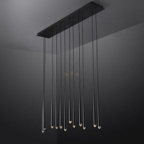 Melinda Metal Retangular Chandelier, Contemporary Lighting Fixture