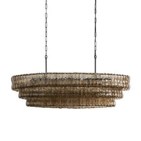 Ghiaccio Glass Oval Chandelier