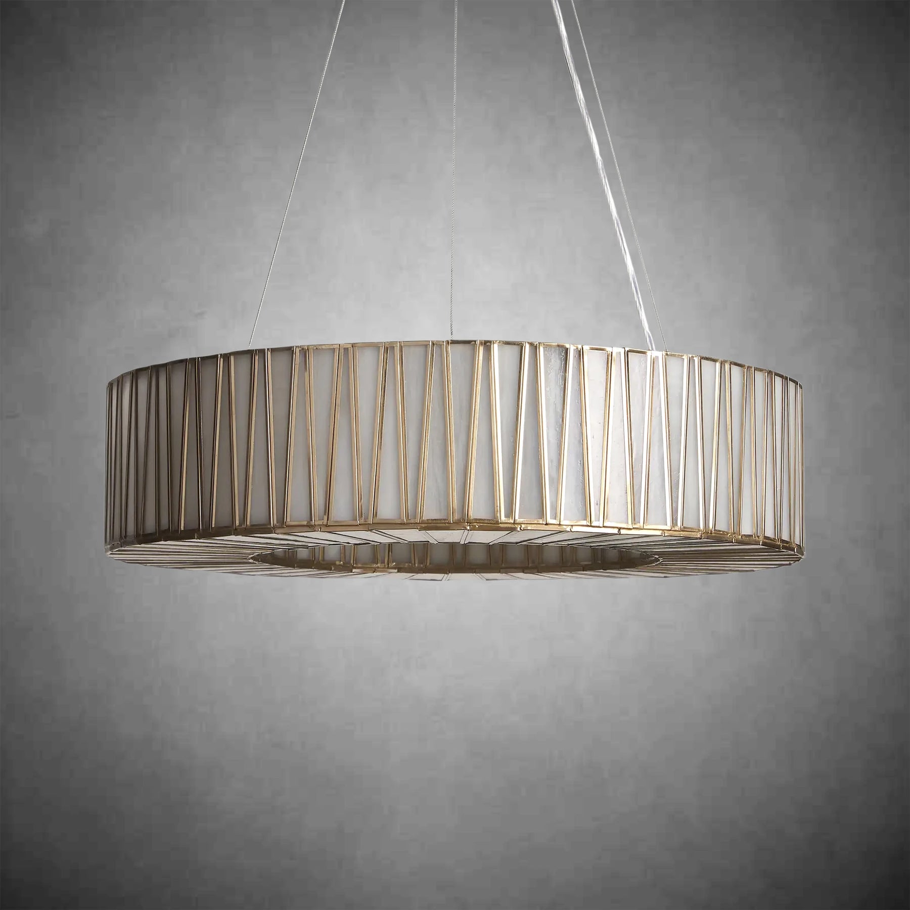 Jeunet Glass Round Chandelier 24" 36'' 42" 60''D